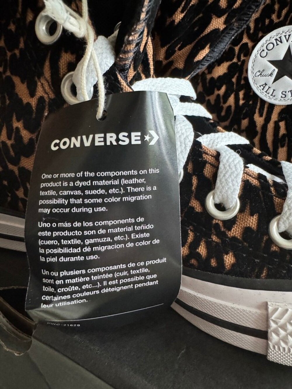 Converse Chuck Taylor All Star Hi Leopard Print Sneakers Womens 6 Mens 4 NWT - Picture 10 of 15